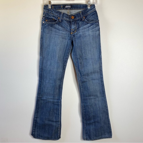 Rock & Republic Womens Bootcut Jeans Sz 25 Distressed Low Rise Stretch Flare - Picture 14 of 15